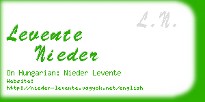 levente nieder business card